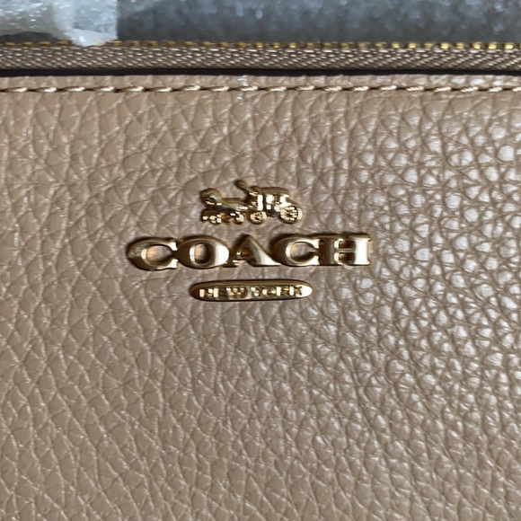Coach Double corner zip wristlet in pebble leather - Picture 6 of 11